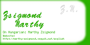 zsigmond marthy business card